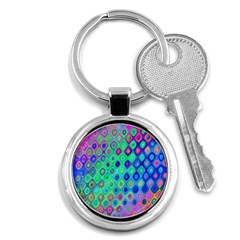 Background Texture Pattern Colorful Key Chains (round) 