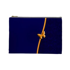 Greeting Card Invitation Blue Cosmetic Bag (large)  by Simbadda