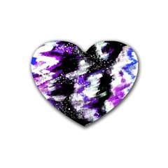 Canvas Acrylic Digital Design Heart Coaster (4 Pack)  by Simbadda