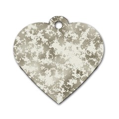 Wall Rock Pattern Structure Dirty Dog Tag Heart (two Sides) by Simbadda