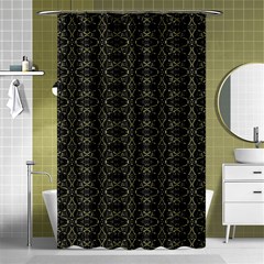 Dark Interlace Tribal  Shower Curtain 48  X 72  (small) 