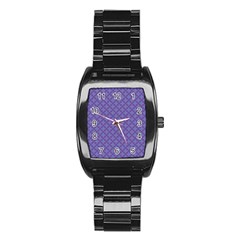 Abstract Purple Pattern Background Stainless Steel Barrel Watch by TastefulDesigns