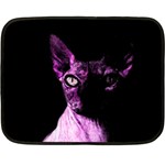 Pink Sphynx cat Fleece Blanket (Mini) 35 x27  Blanket