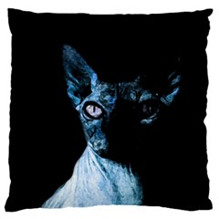 Blue Sphynx Cat Standard Flano Cushion Case (two Sides) by Valentinaart