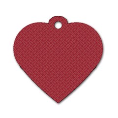 Pattern Dog Tag Heart (one Side)