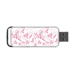 Floral Pattern Portable Usb Flash (one Side)