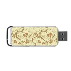 Floral Pattern Portable Usb Flash (two Sides)