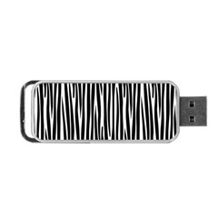 Zebra Pattern Portable Usb Flash (two Sides) by Valentinaart