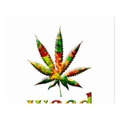 Marijuana Leaf Bright Graphic Double Sided Flano Blanket (large) 