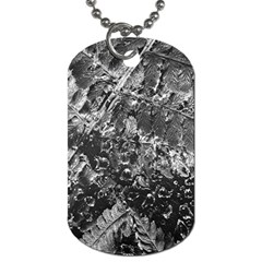 Fern Raindrops Spiderweb Cobweb Dog Tag (one Side) by Simbadda