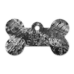 Fern Raindrops Spiderweb Cobweb Dog Tag Bone (one Side) by Simbadda