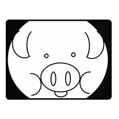 Pig Logo Double Sided Fleece Blanket (small)  by Simbadda