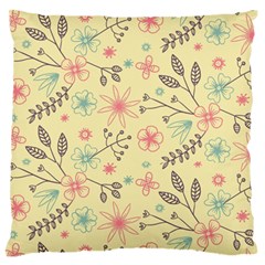 Seamless Spring Flowers Patterns Large Flano Cushion Case (one Side) by TastefulDesigns