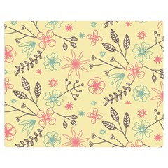 Seamless Spring Flowers Patterns Double Sided Flano Blanket (medium) 