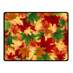 Autumn Leaves Double Sided Fleece Blanket (small) 