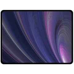 Purple Fractal Double Sided Fleece Blanket (large)  by Simbadda