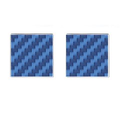 Blue Pattern Cufflinks (square) by Valentinaart