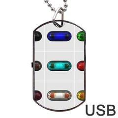 9 Power Button Dog Tag Usb Flash (one Side) by Simbadda