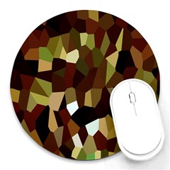 Crystallize Background Round Mousepads by Simbadda