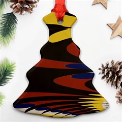 Peacock Abstract Fractal Ornament (christmas Tree)  by Simbadda