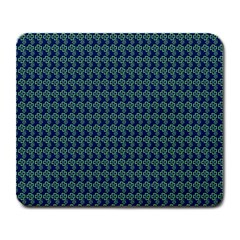 Clovers On Dark Blue Large Mousepads