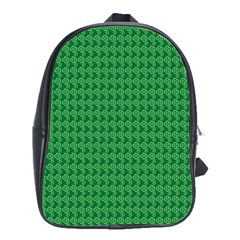 Clovers On Dark Green School Bags(large)  by PhotoNOLA