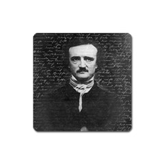 Edgar Allan Poe  Square Magnet by Valentinaart