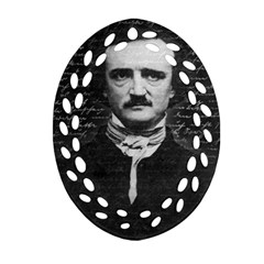 Edgar Allan Poe  Oval Filigree Ornament (two Sides) by Valentinaart