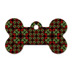 Asian Ornate Patchwork Pattern Dog Tag Bone (two Sides) by dflcprints