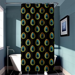 Peacock Inspired Background Shower Curtain 36  X 72  (stall)  by Simbadda