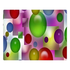 Colorful Bubbles Squares Background Double Sided Flano Blanket (large)  by Simbadda