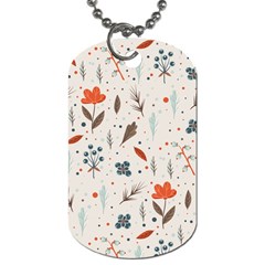 Seamless Floral Patterns  Dog Tag (one Side) by TastefulDesigns