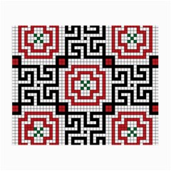 Vintage Style Seamless Black White And Red Tile Pattern Wallpaper Background Small Glasses Cloth by Simbadda