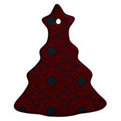 Blue Hot Pink Pattern With Woody Circles Ornament (christmas Tree) 