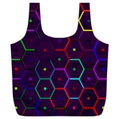 Color Bee Hive Pattern Full Print Recycle Bags (l)  by Amaryn4rt