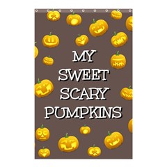 Scary Sweet Funny Cute Pumpkins Hallowen Ecard Shower Curtain 48  X 72  (small)  by Amaryn4rt