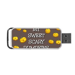 Scary Sweet Funny Cute Pumpkins Hallowen Ecard Portable Usb Flash (one Side)