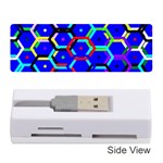 Blue Bee Hive Pattern Memory Card Reader (Stick)  Front