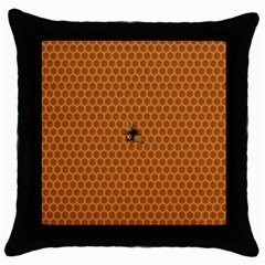 The Lonely Bee Throw Pillow Case (black)