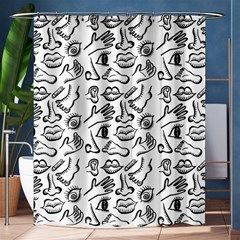 Body Parts Shower Curtain 60  X 72  (medium)  by Valentinaart