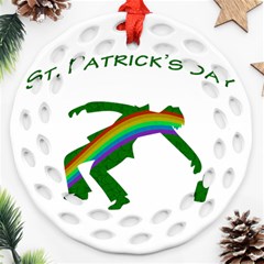 St  Patricks Ornament (round Filigree)