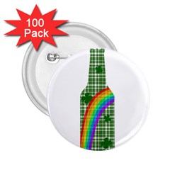 St  Patricks Day - Bottle 2 25  Buttons (100 Pack) 