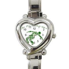 St  Patrick s Day Heart Italian Charm Watch by Valentinaart