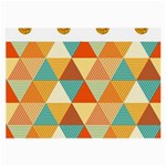 Golden dots and triangles pattern Large Glasses Cloth Front