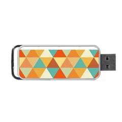 Golden Dots And Triangles Patern Portable Usb Flash (two Sides) by TastefulDesigns