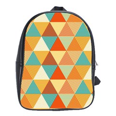 Triangles Pattern  School Bags(large) 