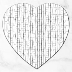 Hand Drawn Lines Pattern Jigsaw Puzzle (heart) by TastefulDesigns