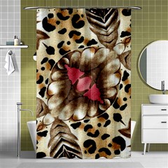 Animal Tissue And Flowers Shower Curtain 48  X 72  (small)  by Amaryn4rt