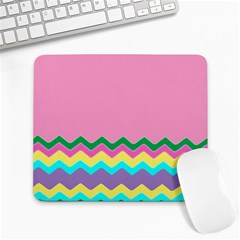 Easter Chevron Pattern Stripes Large Mousepads by Amaryn4rt