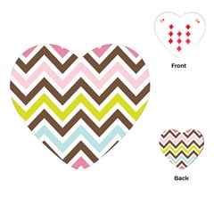 Chevrons Stripes Colors Background Playing Cards (heart) 